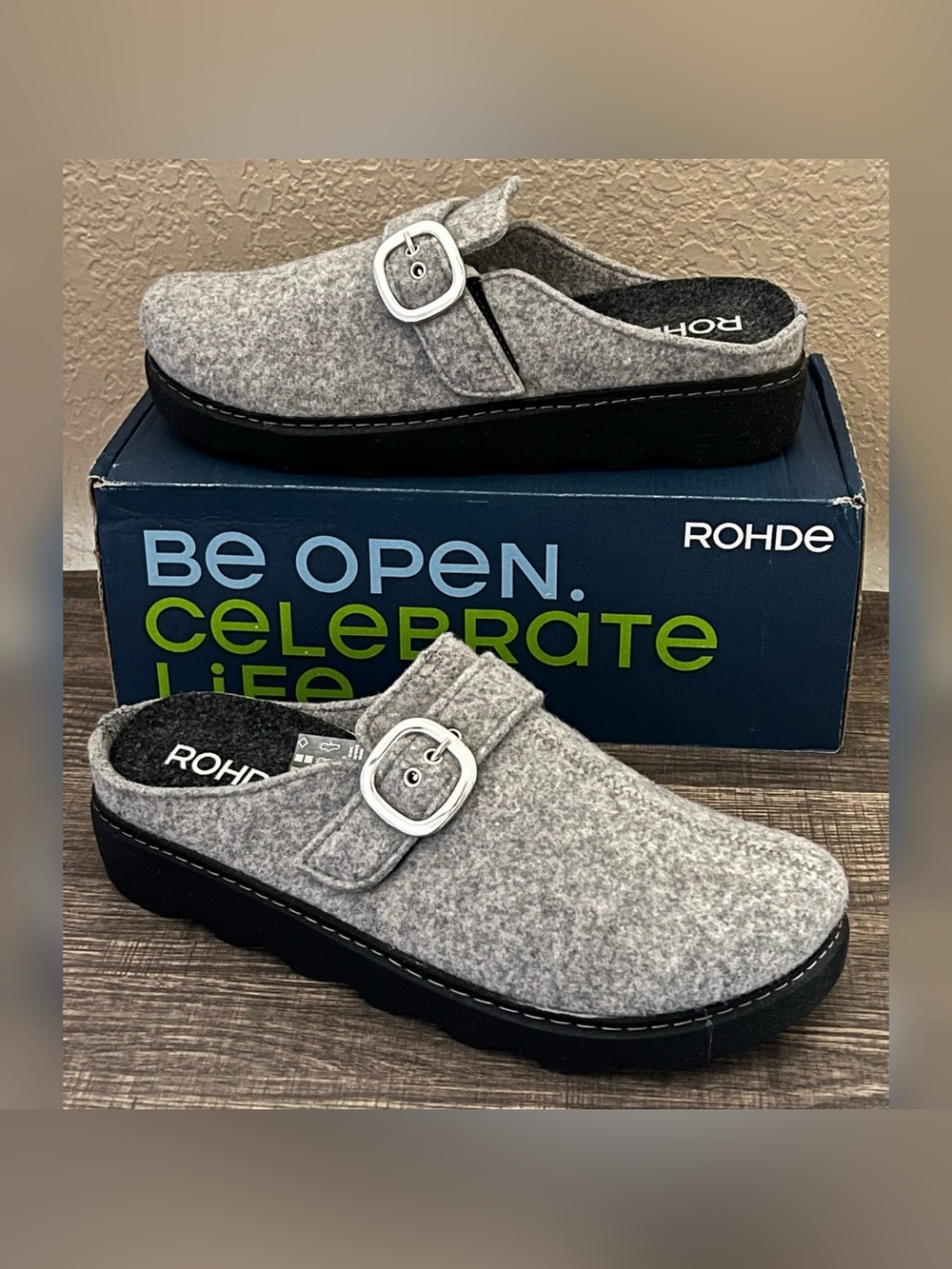 Rohde Women’s Clog Shoes Gray Color Size-12